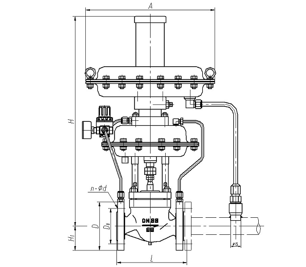 供氮閥外形尺寸圖 供氮閥外形尺寸圖